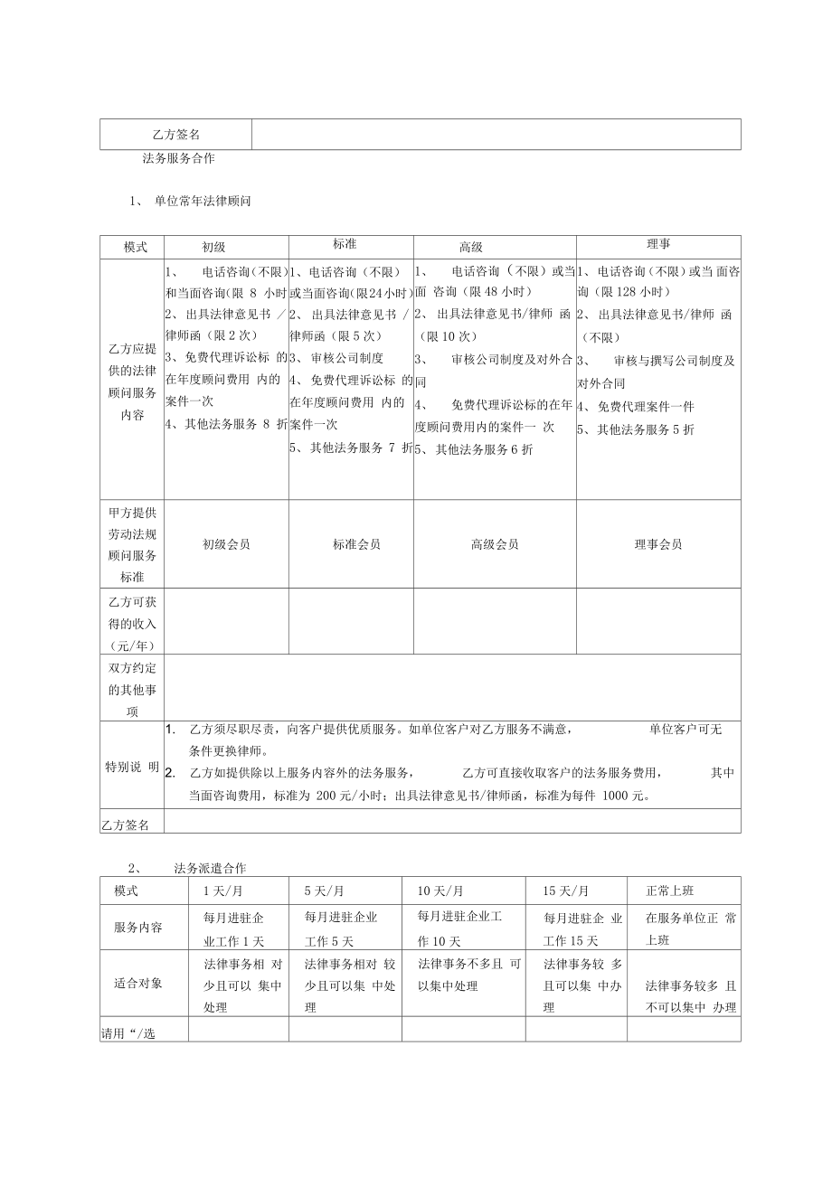 法务服务律师合作协议.doc