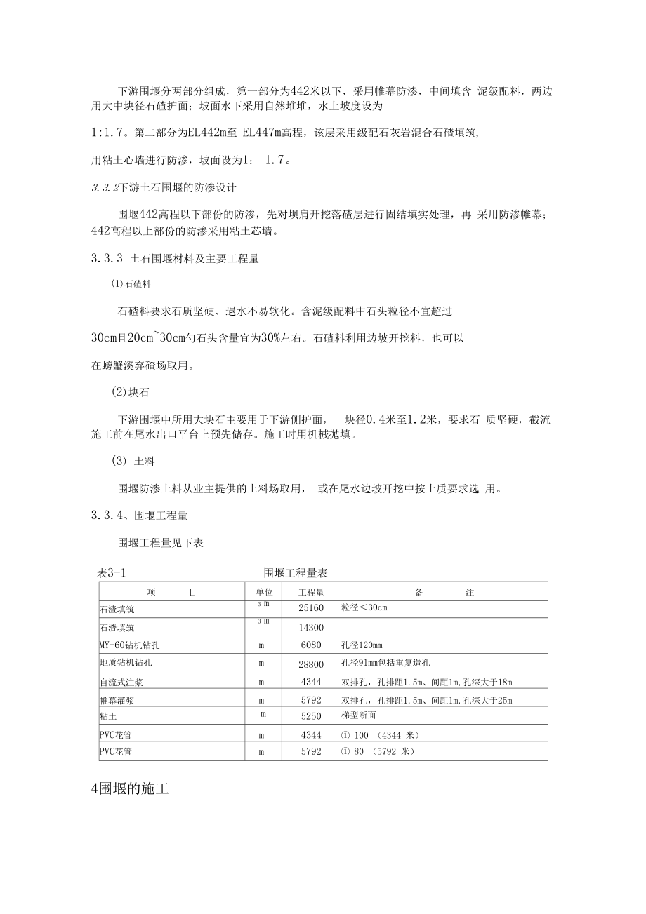 大坝下游围堰工程施工组织设计.doc