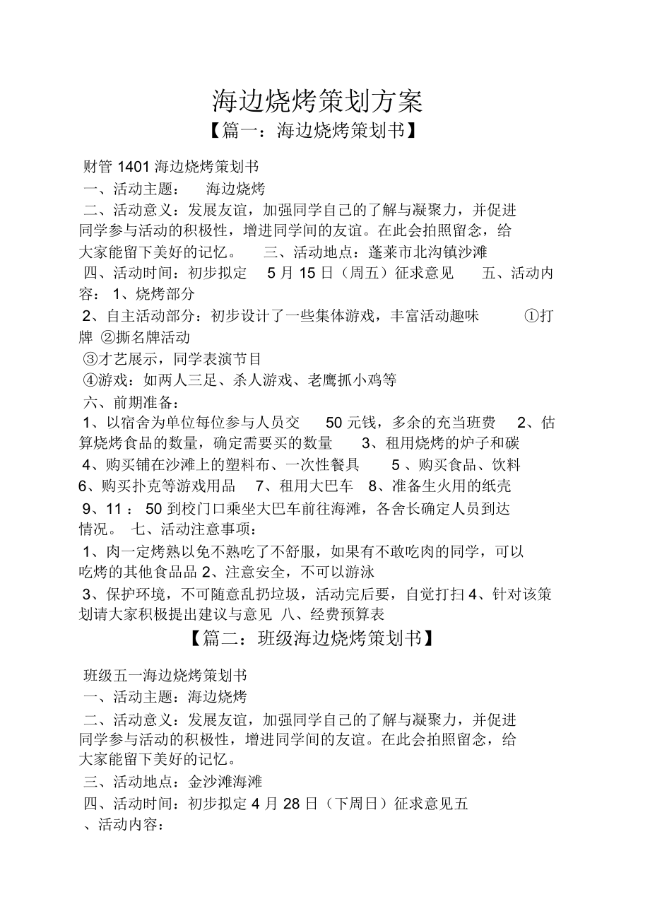 海边烧烤策划方案.doc