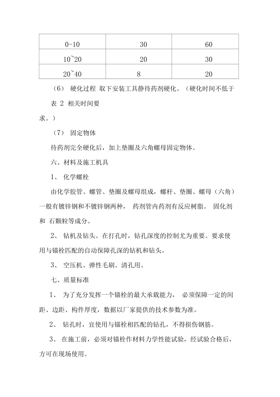 化学螺栓施工方案.doc