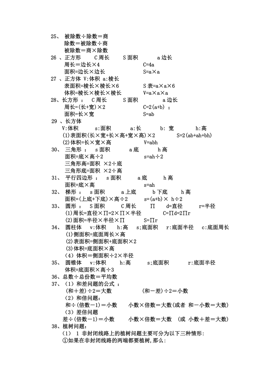 一到六年级所有数学公式总归纳(1).doc