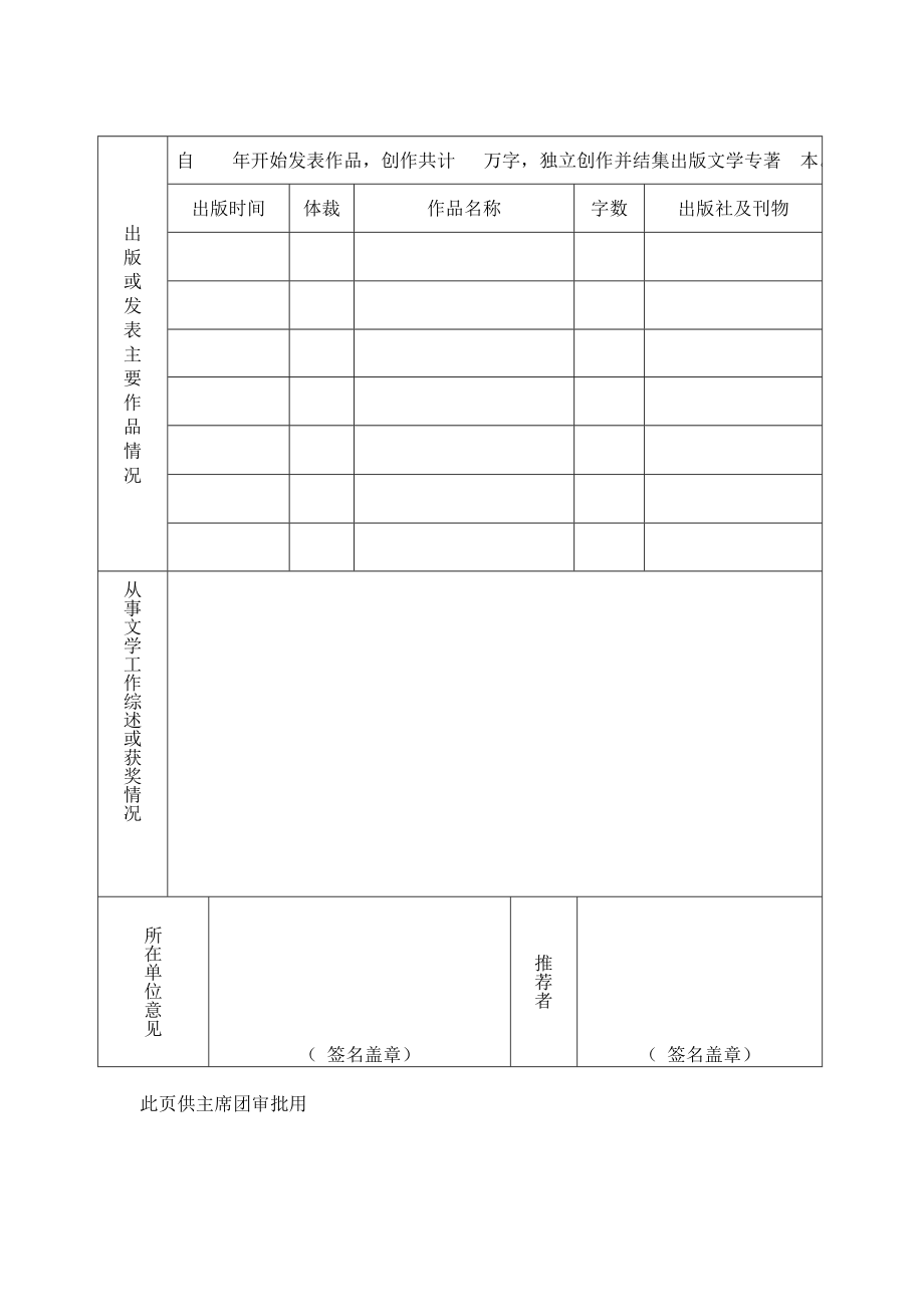 洛阳市作协会员申请表.doc