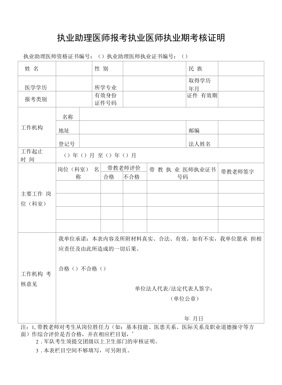 2023年度报考医师资格考试承诺书.doc