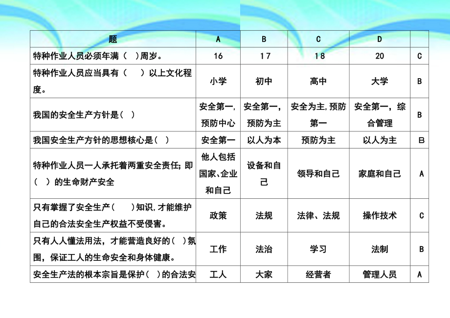 登高证题库选择题.doc