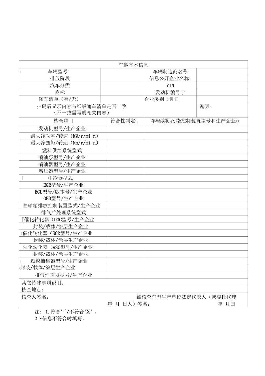 机动车环保信息公开核查表.doc