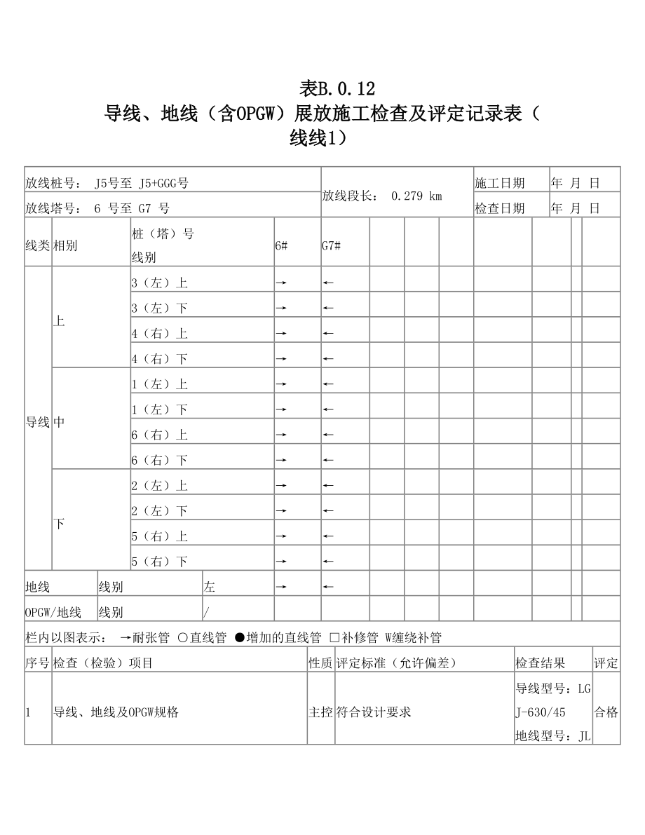 线线1导线、地线(含OPGW)展放施工检查及评定.doc