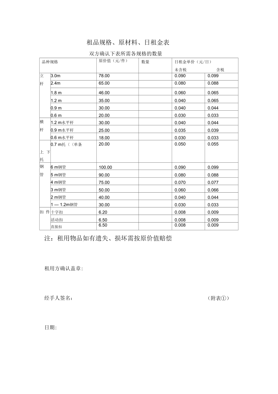 轮扣式脚手架租赁合同书.doc