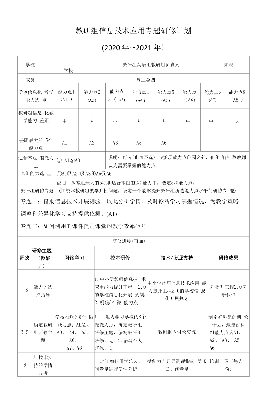 信息技术2.0英语组研修计划.doc