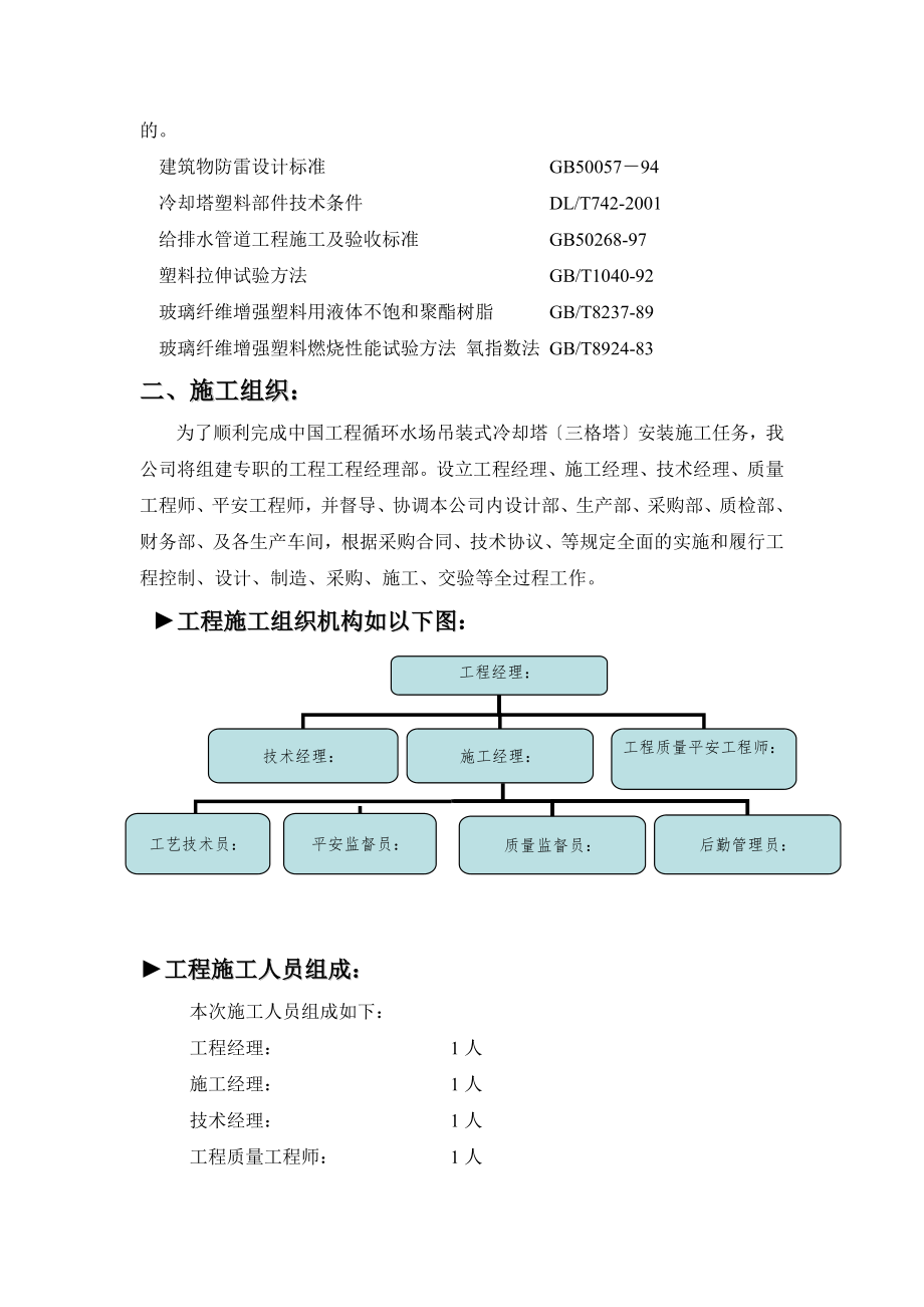 最新冷却塔安装施工方案.doc