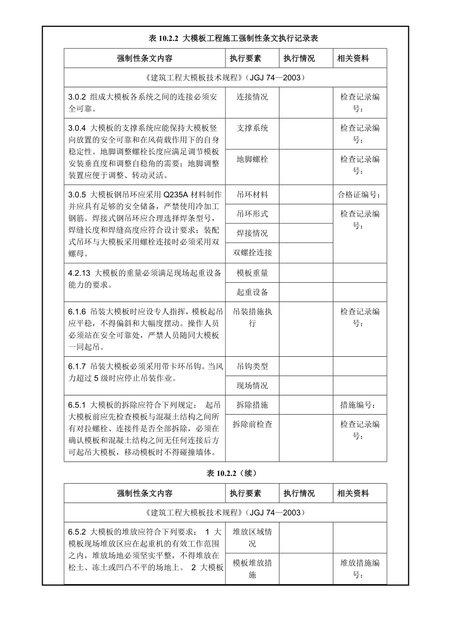 模板施工方案交底记录.doc