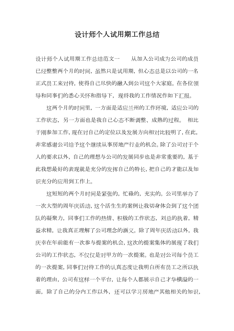 设计师个人试用期工作总结.doc