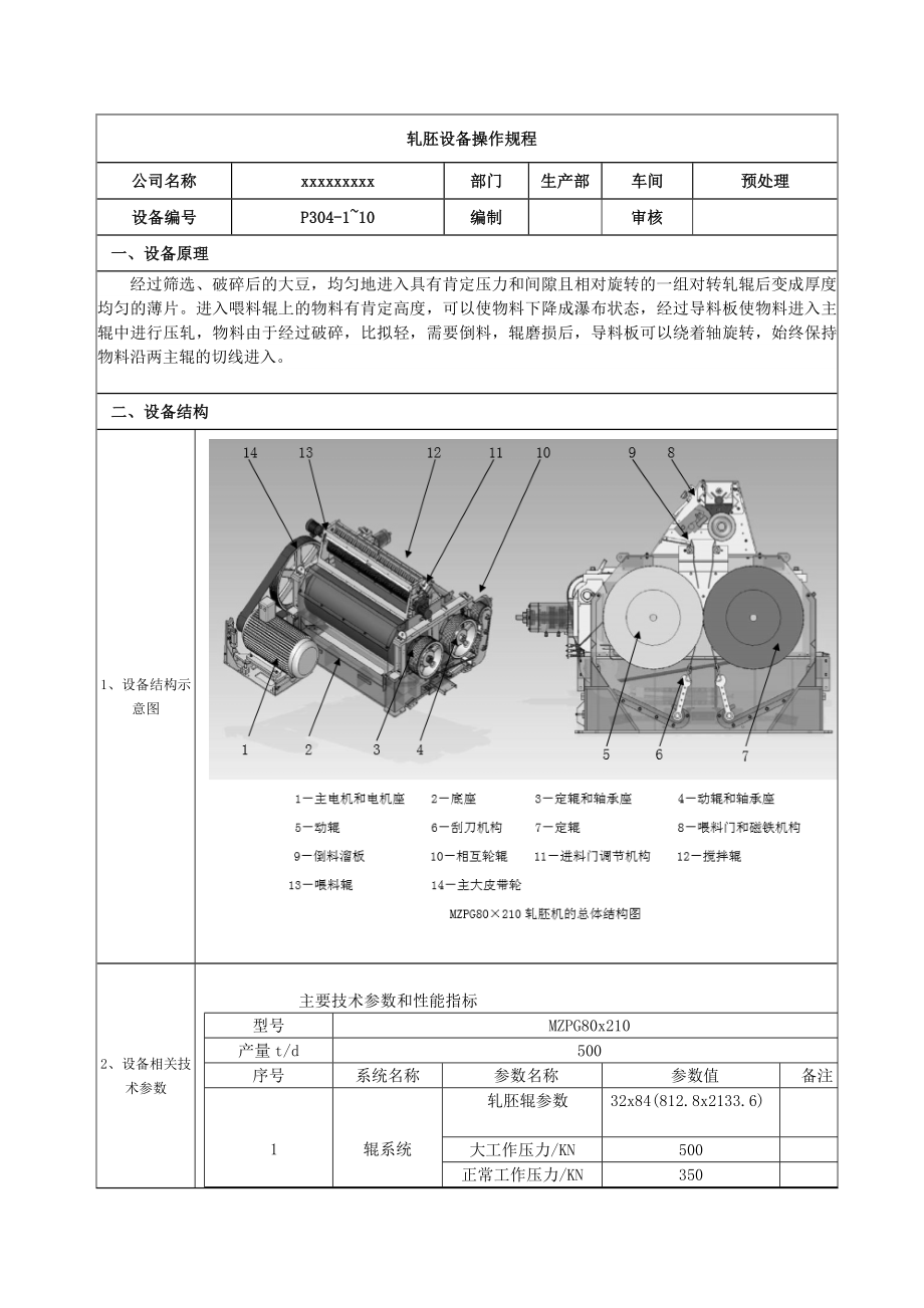 设备操作规程模板.doc