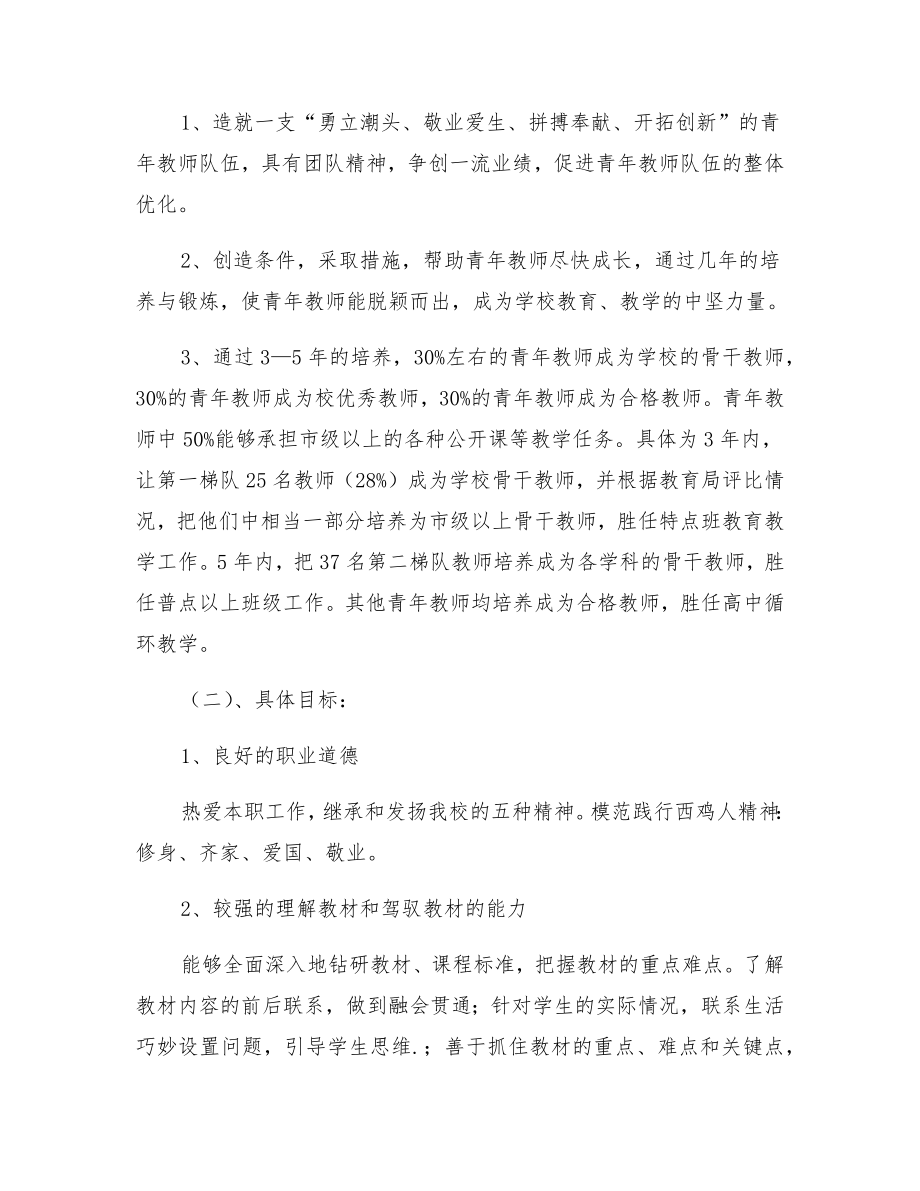 实中青年教师培养规划.doc