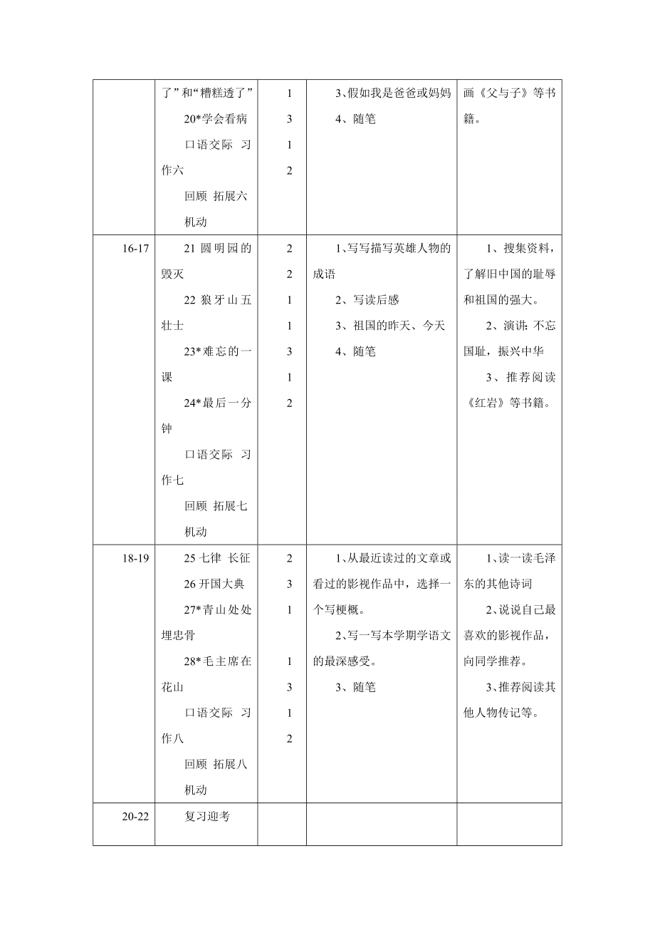 语文五年级上册教学计划.doc