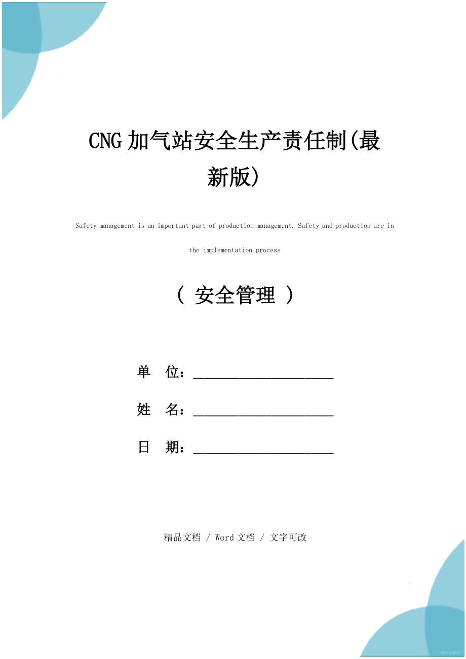 CNG加气站安全生产责任制(最新版).doc