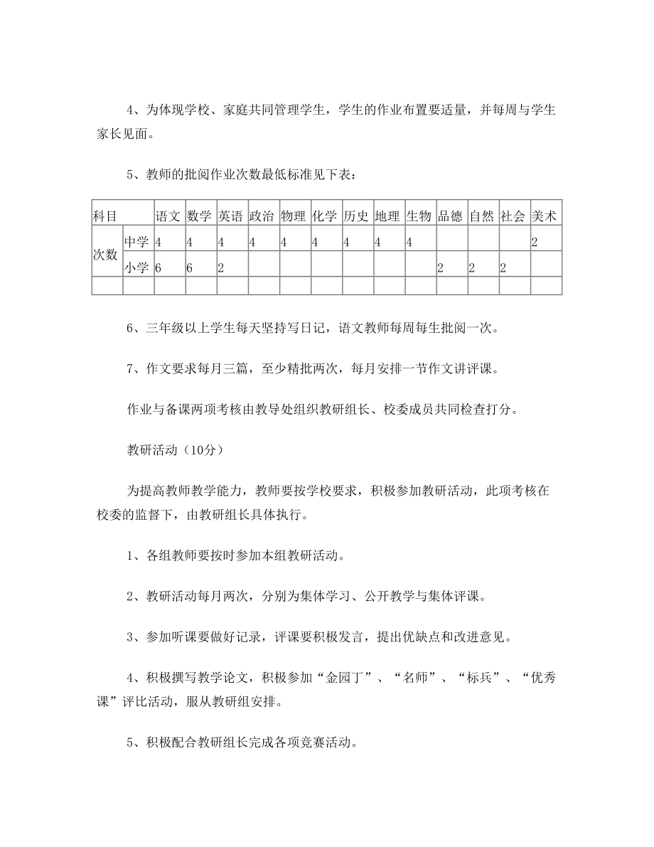 学校教师绩效工资及奖金分配方案.doc