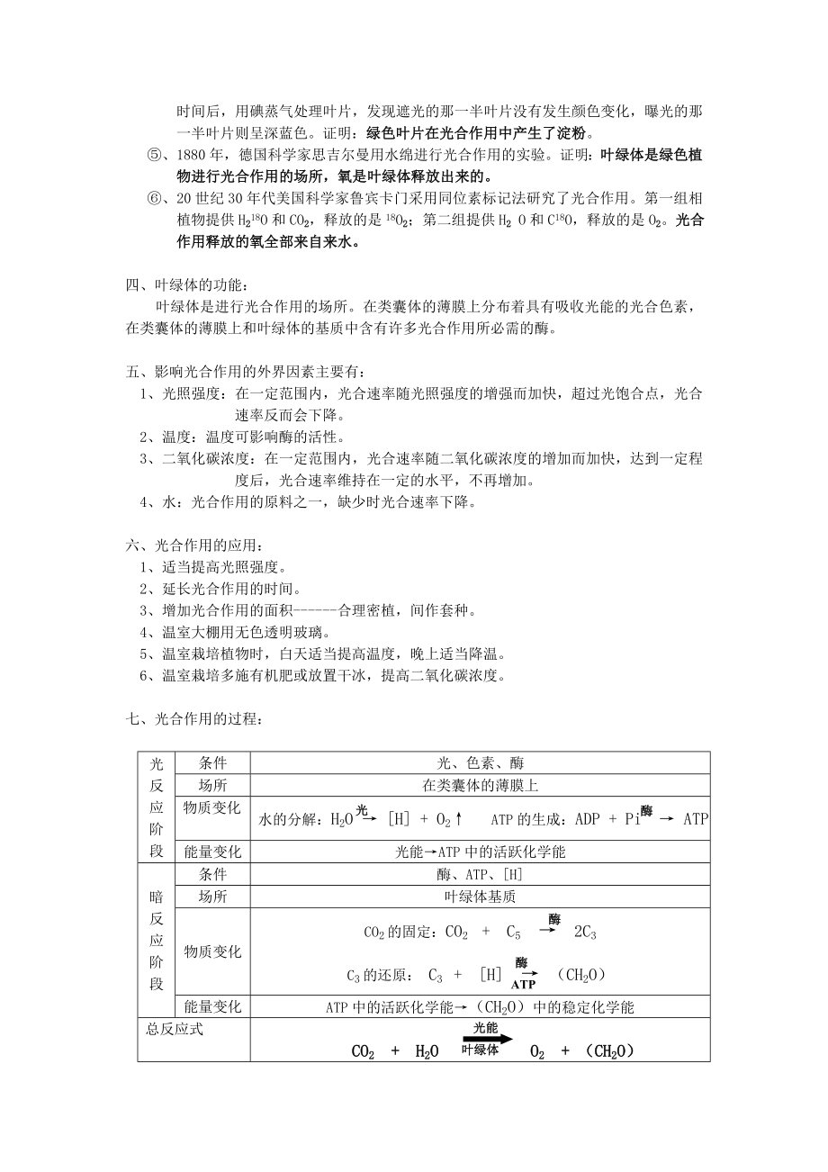 高中生物必修1知识要点复习教案新人教版.doc