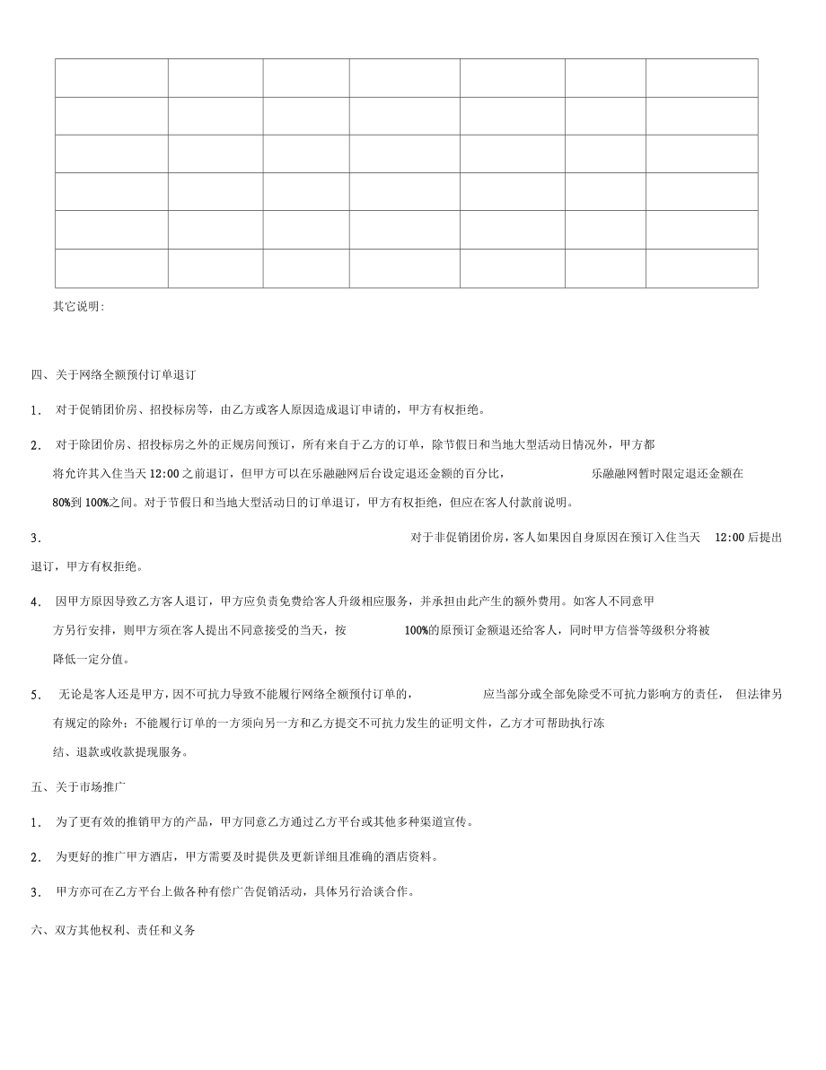 酒店预订合作协议书.doc