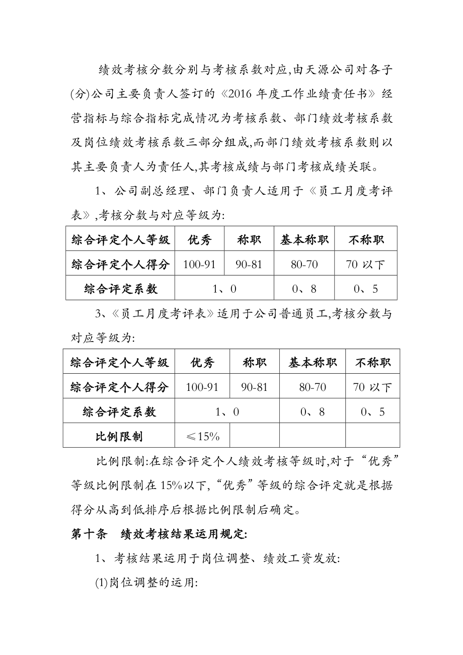 水务公司绩效考核实施方案.doc