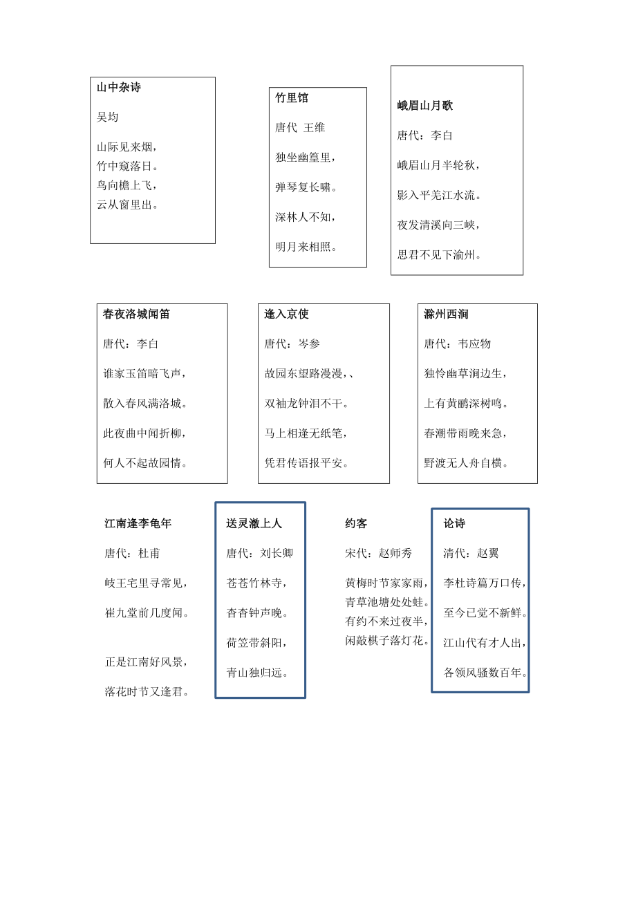 七年级下册人教版语文背诵内容(必背).doc