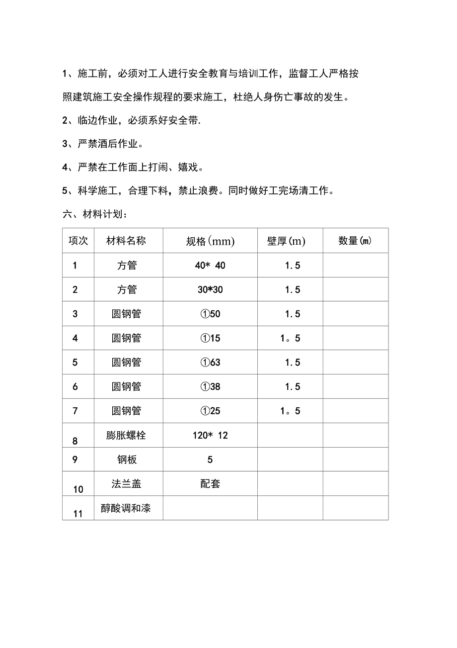 栏杆扶手施工方案完整.doc