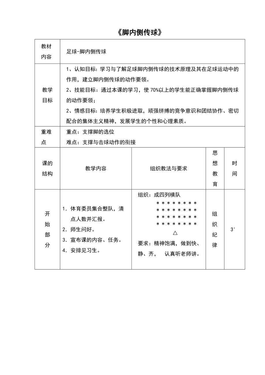 脚内侧踢球教案.doc