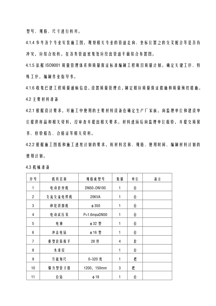 室内消火栓施工组织设计.doc