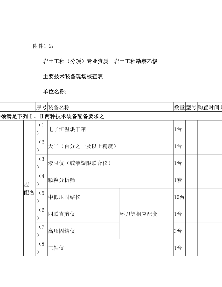 工程勘察专业资质岩土工程乙级.doc