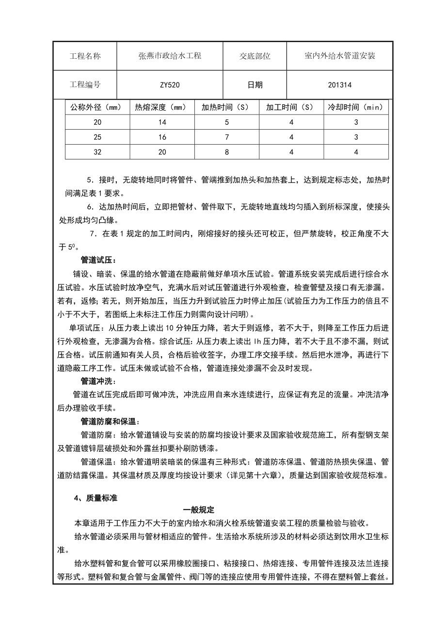 给水管道技术交底.doc