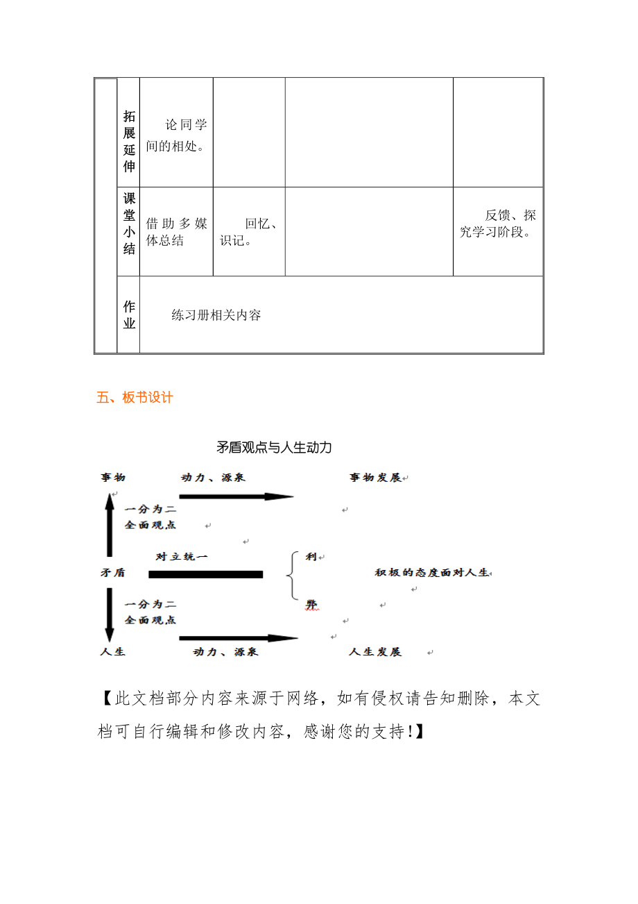 矛盾观点与人生动力教案.doc