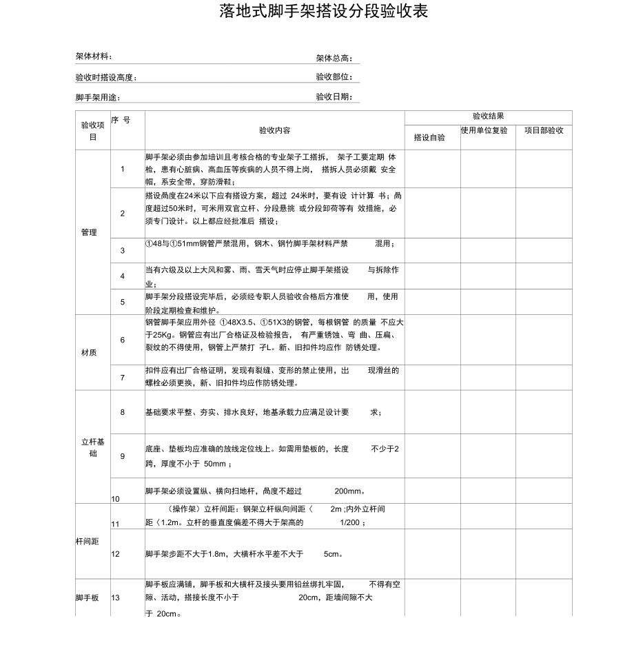 脚手架验收表格模板.doc