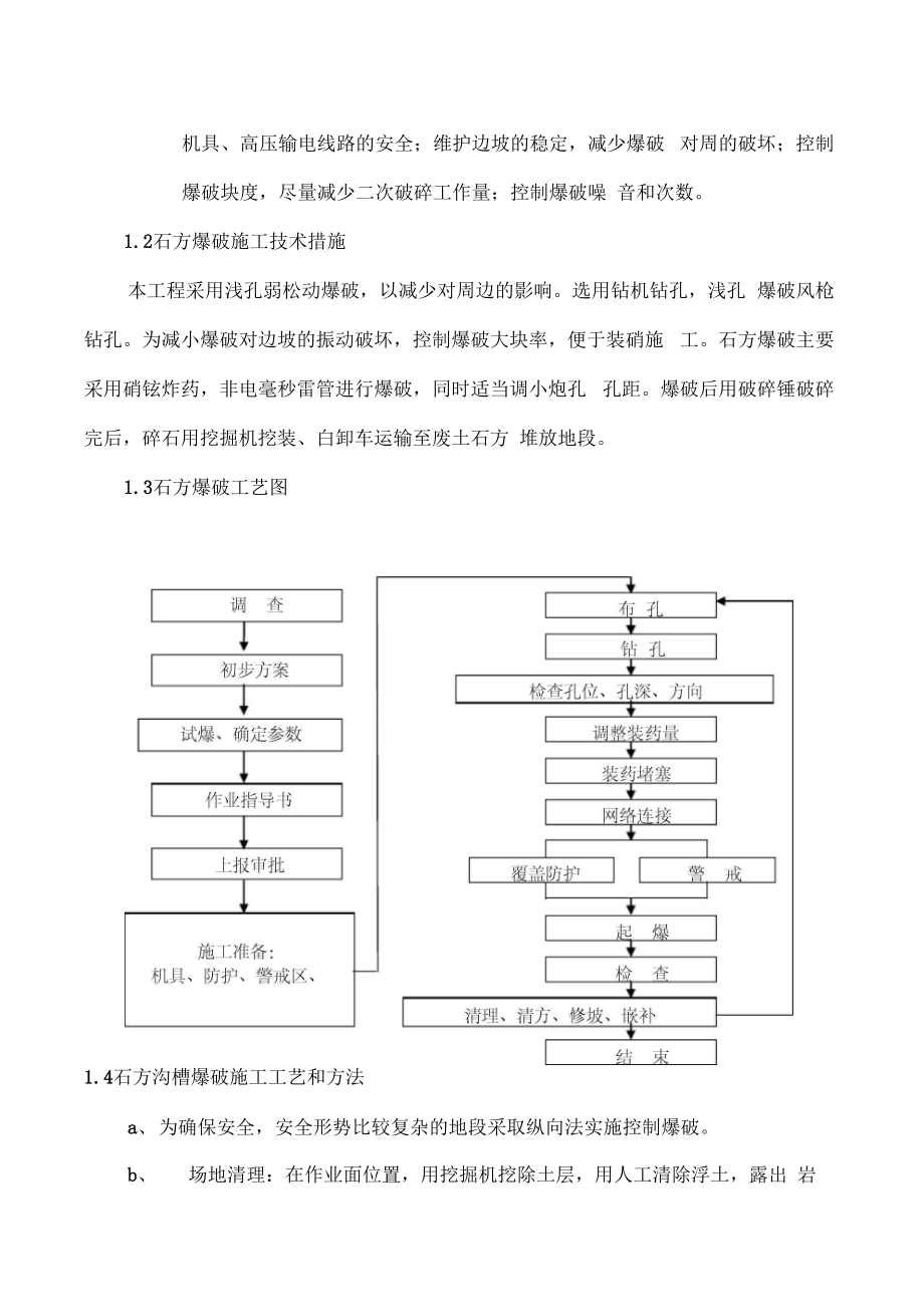 沟槽开挖爆破方案设计.doc