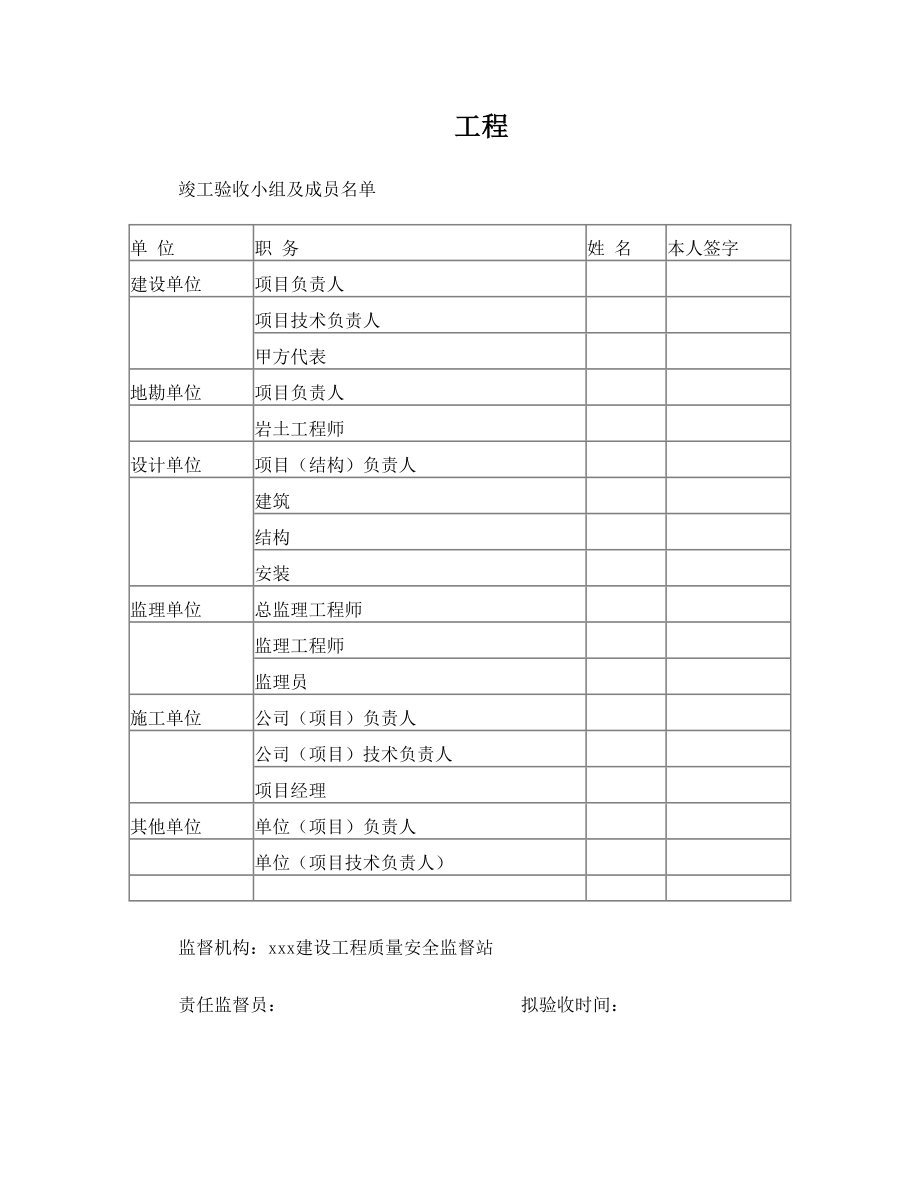 验收小组及成员名单(竣工).doc