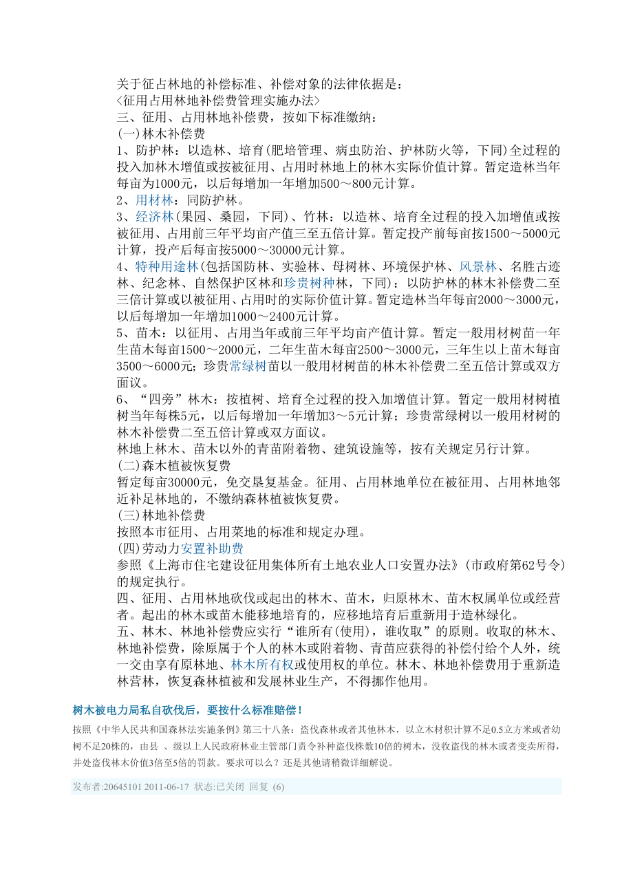 林木砍伐补偿协议书(农户).doc