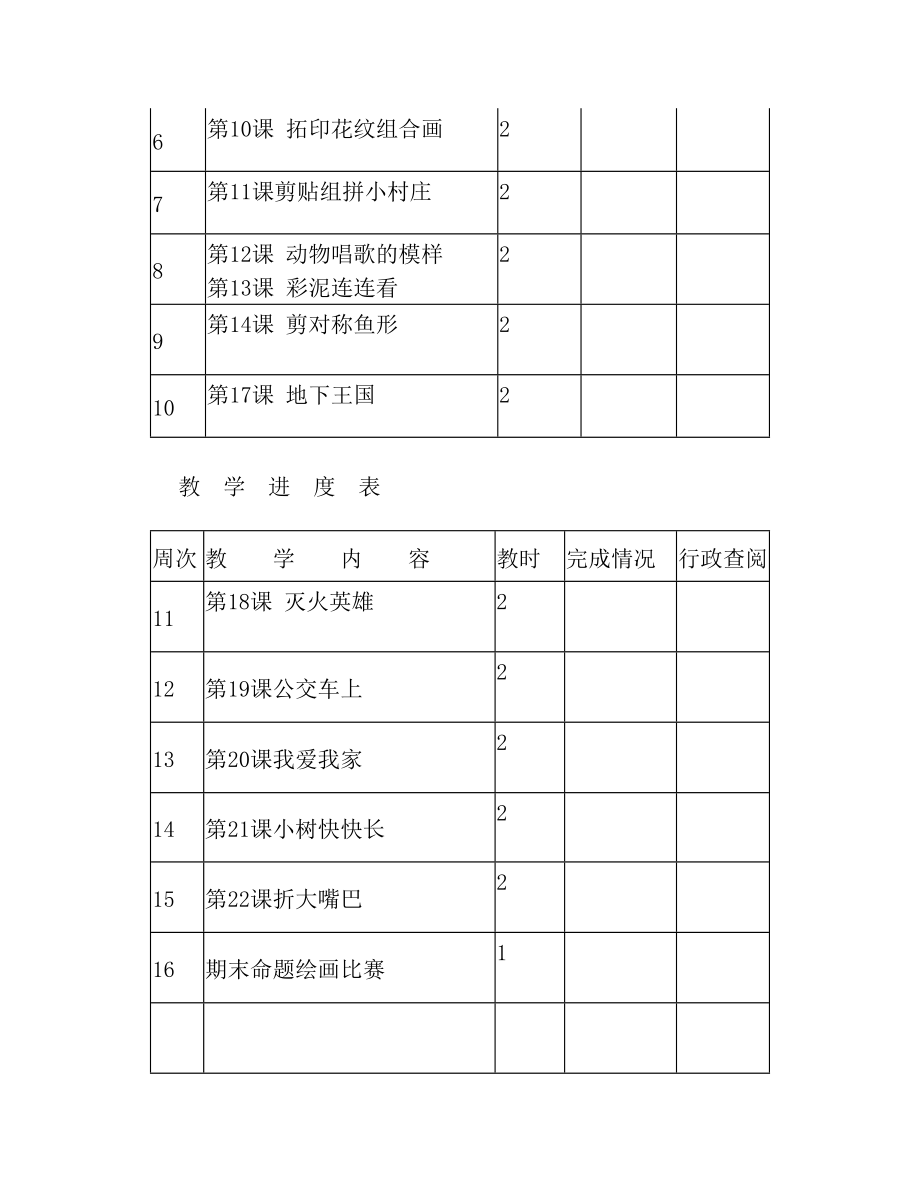 湘教版一年级下册美术教学计划(1).doc