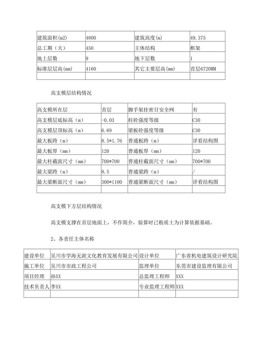 盘扣式(承插式)高支模施工方案.doc