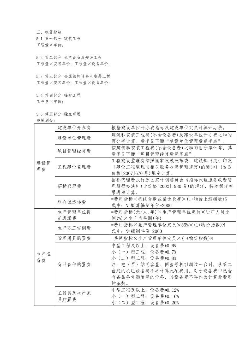 陕西水利水电工程概预算编制.doc