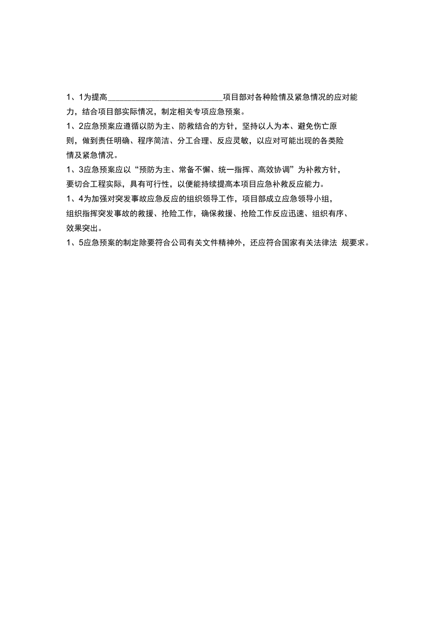 某项目工程应急预案.doc