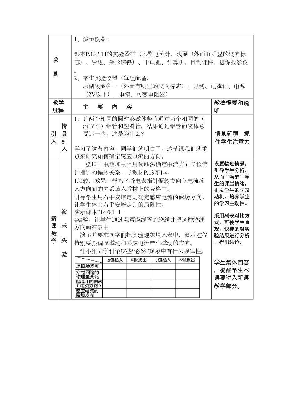 《楞次定律》说课稿.doc