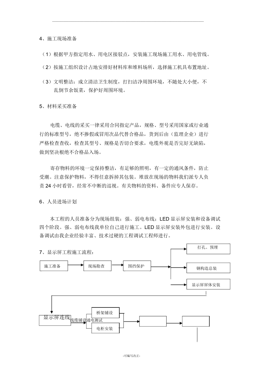 大屏施工组织实施方案.doc