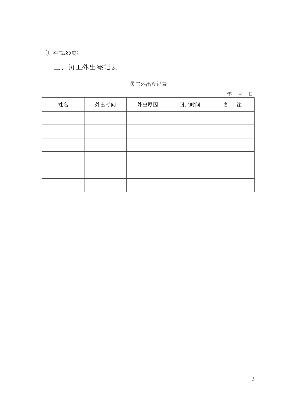 物业公司行政管理表格.doc