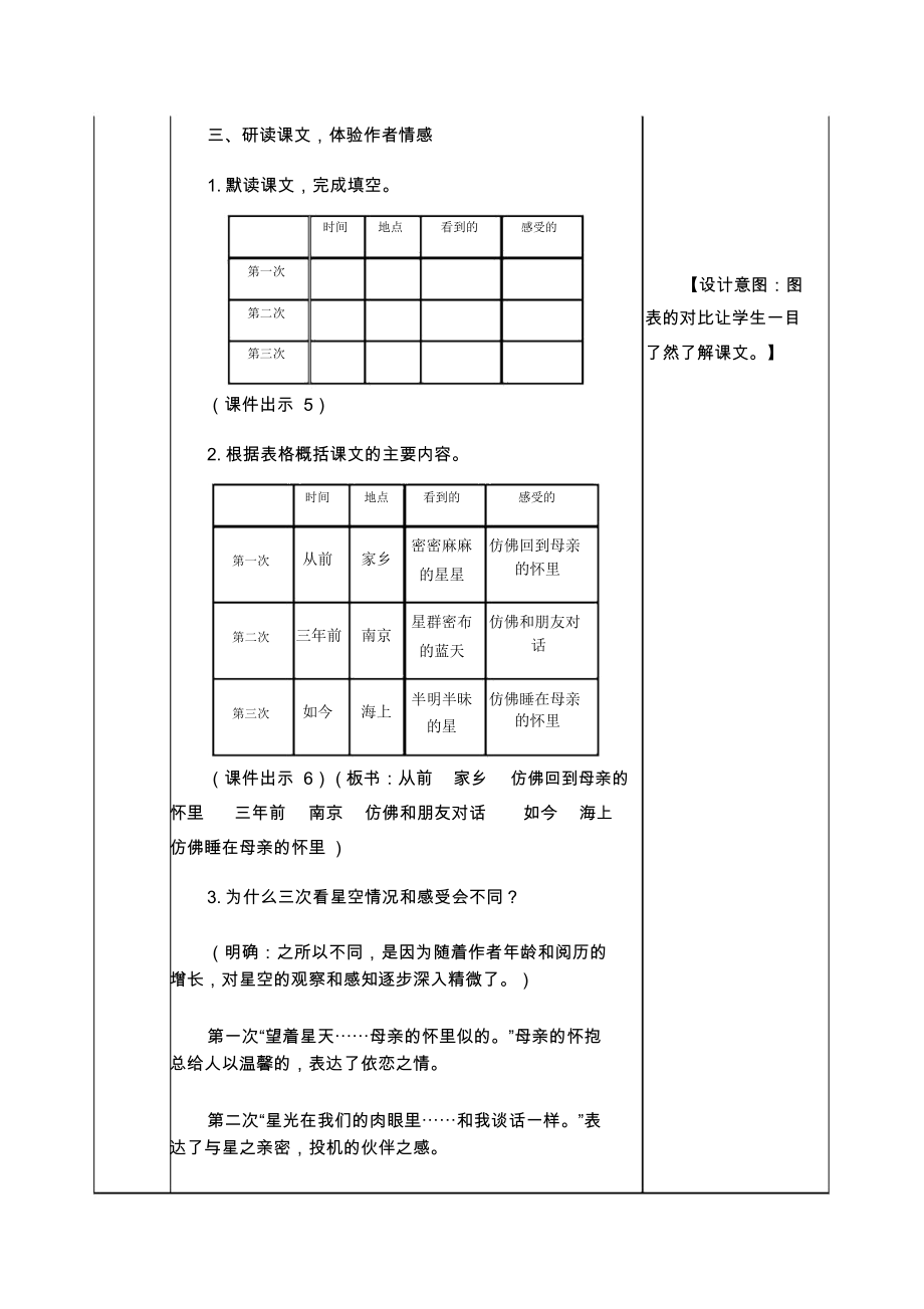 部编版四年级语文上册繁星教案教学设计.doc