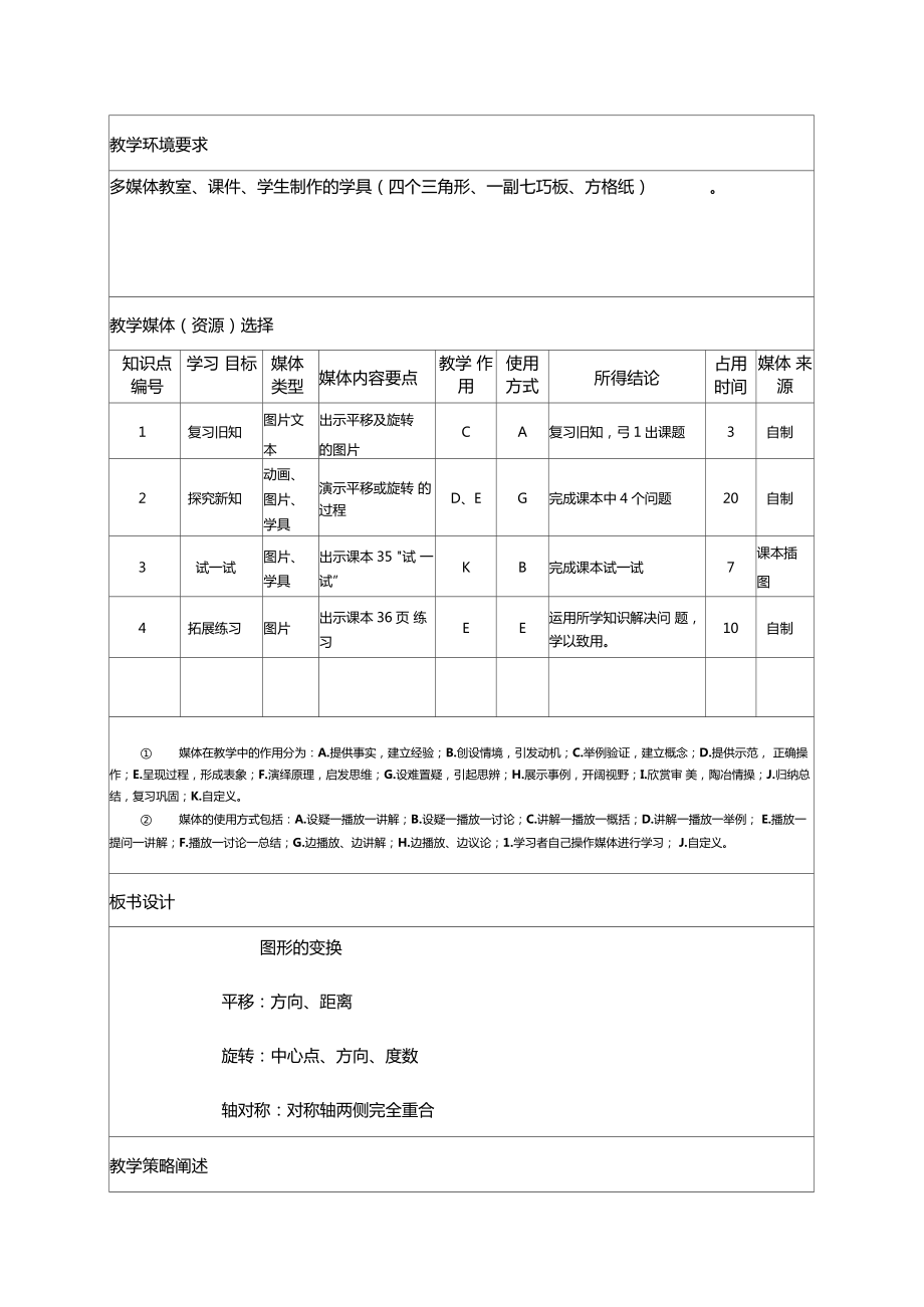 教学设计模板表格式.doc