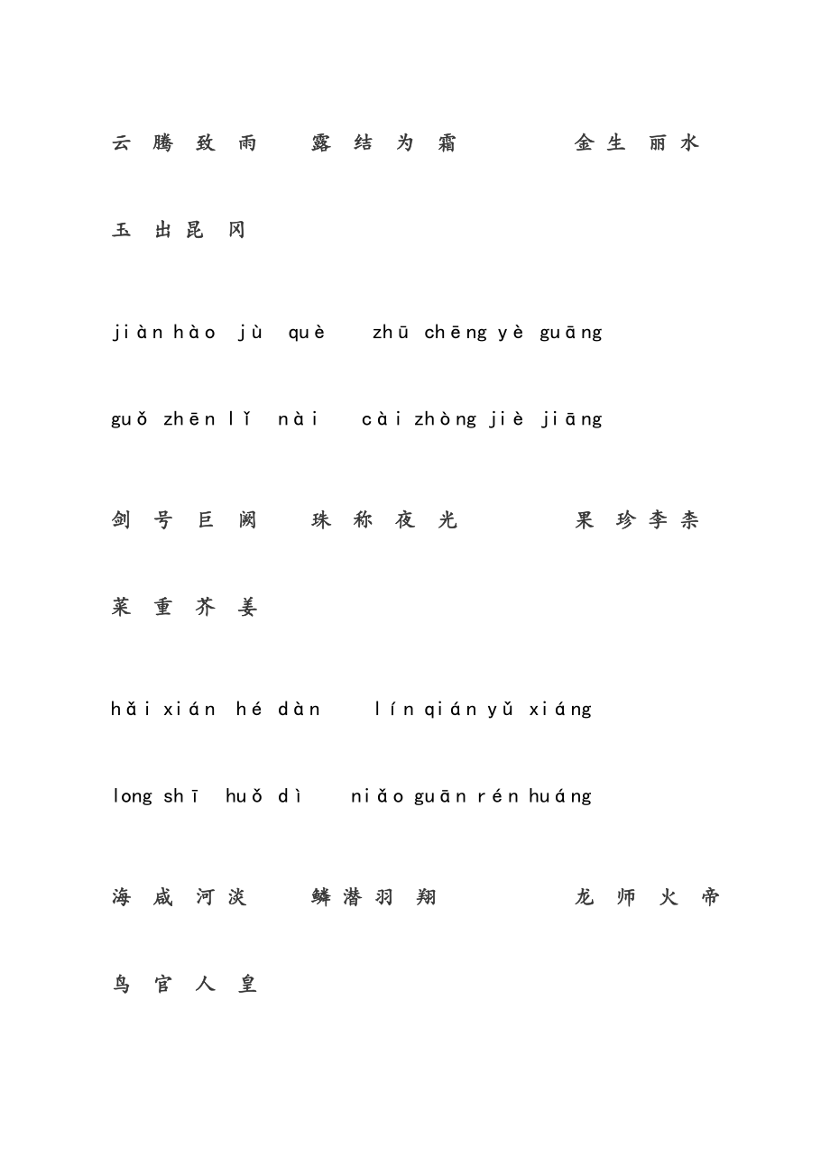 千字文拼音版全文.doc