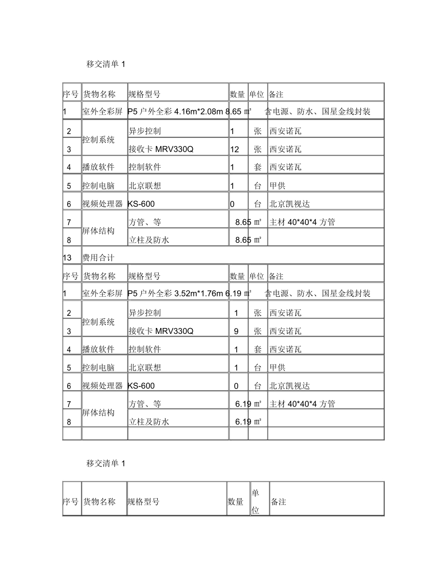 LED显示屏验收单.doc