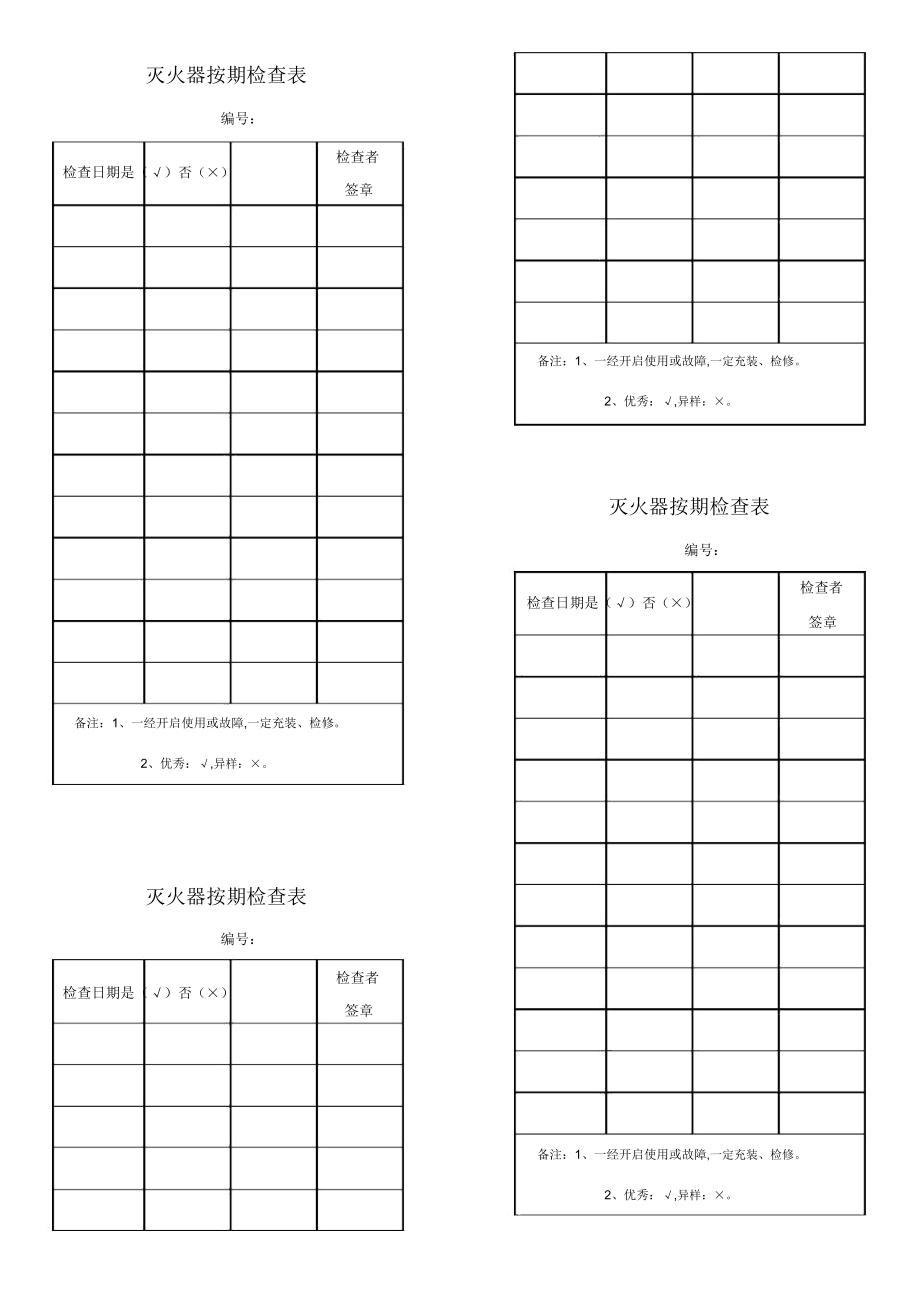 每日消防安全巡查记录表格.doc