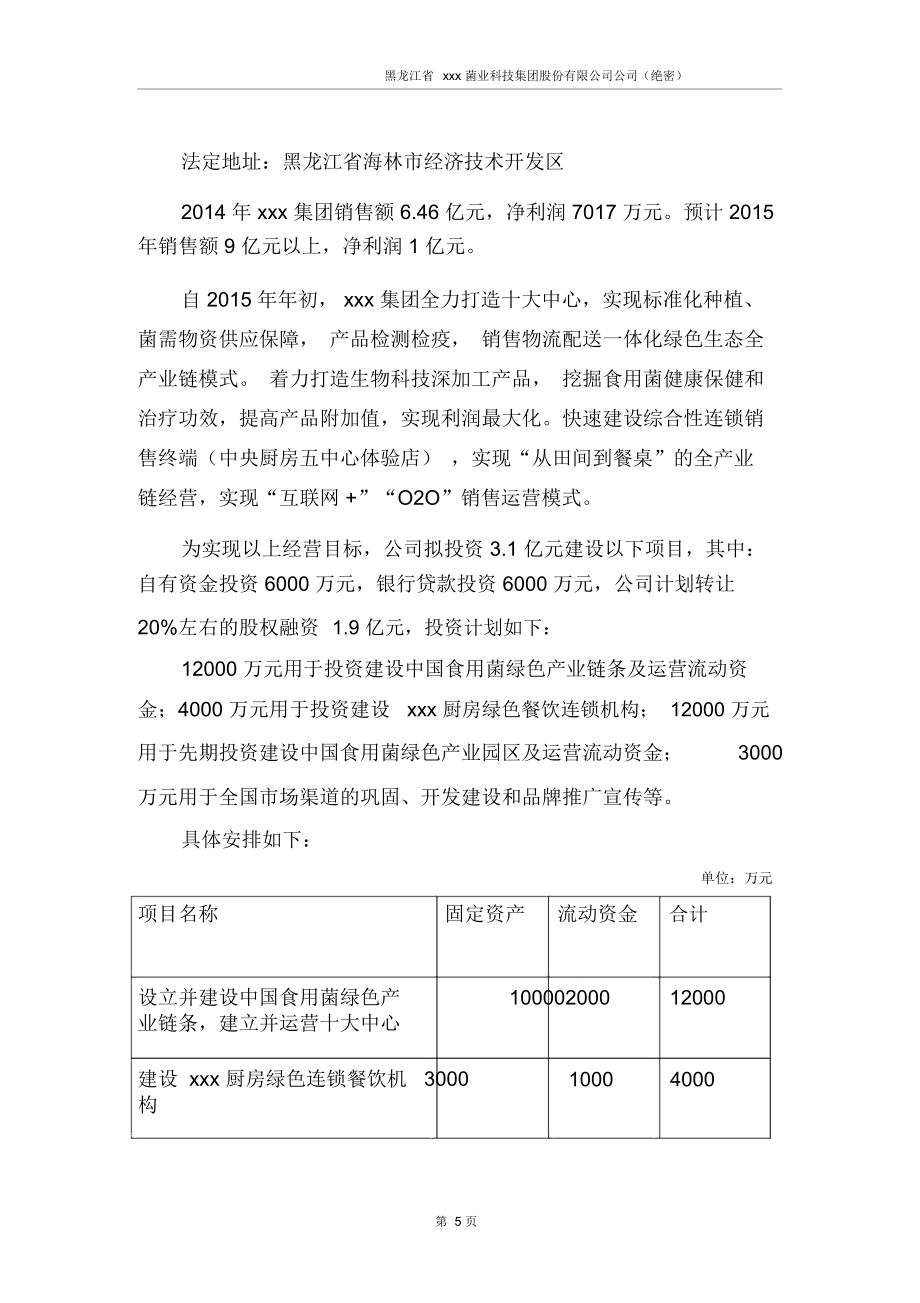 拟上市公司企业商业计划书最全实用版本.doc