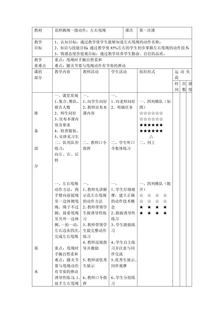 跳绳校本课程教案.doc