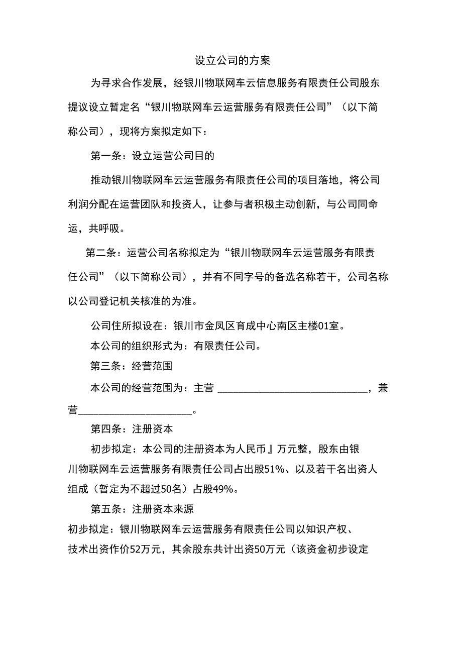 公司设立方案.doc