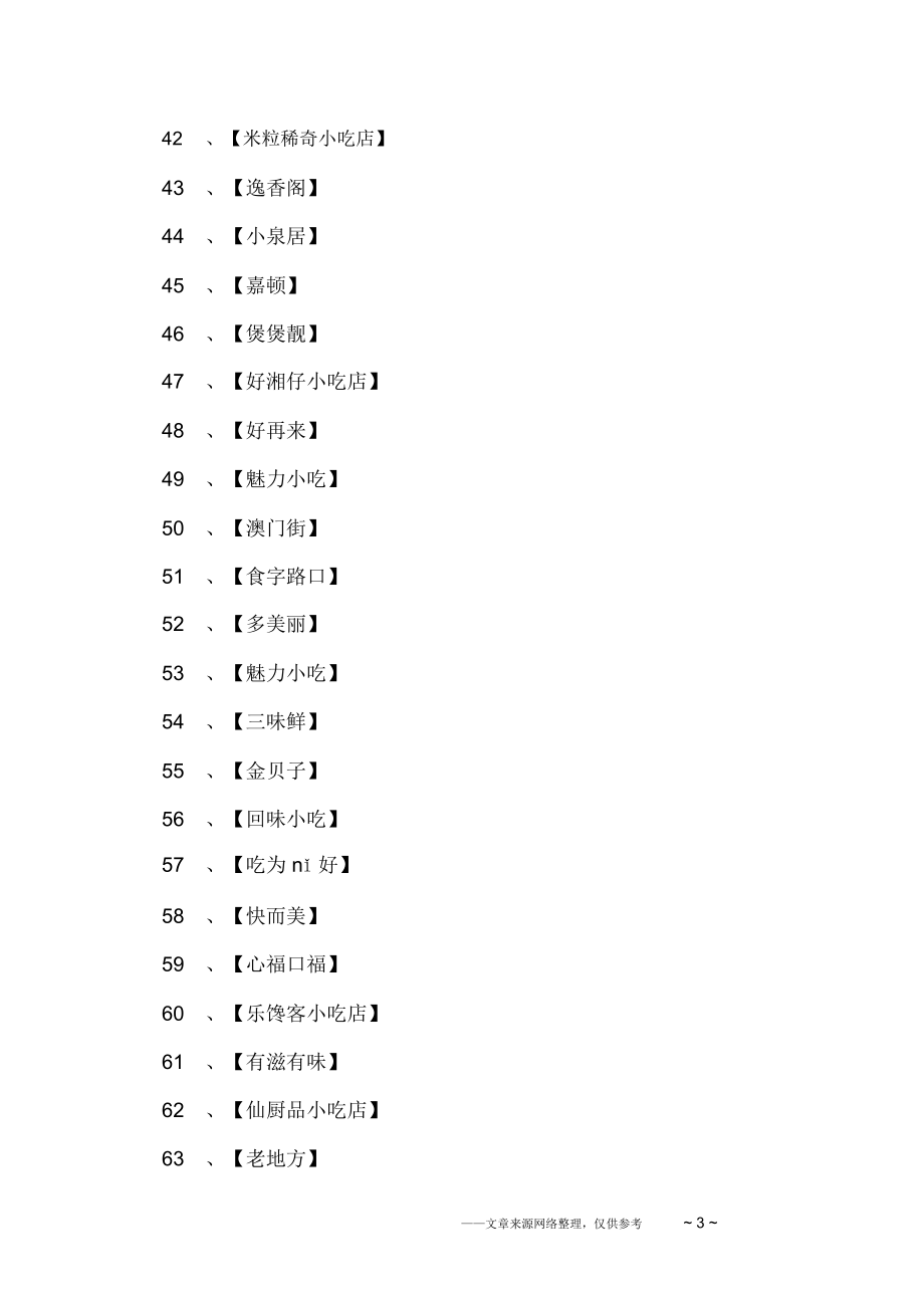 小吃店名字.doc